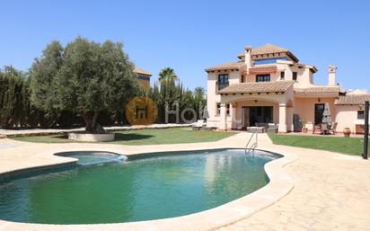 Jardí de Casa o xalet en venda en Fuente Álamo de Murcia amb Aire condicionat, Terrassa i Piscina