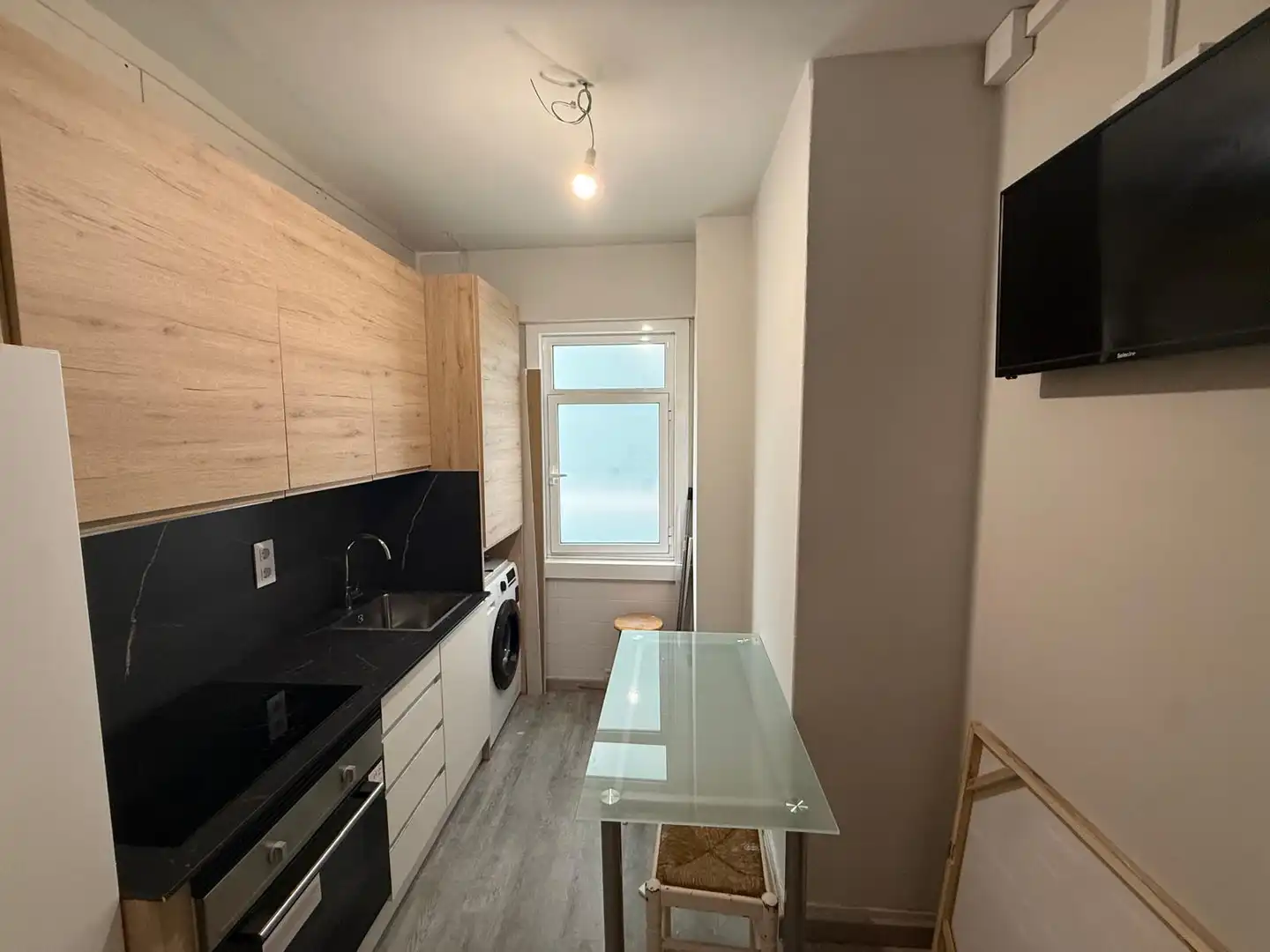 Kitchen of Flat for rent in A Coruña Capital   with Furnished, Oven and Washing machine