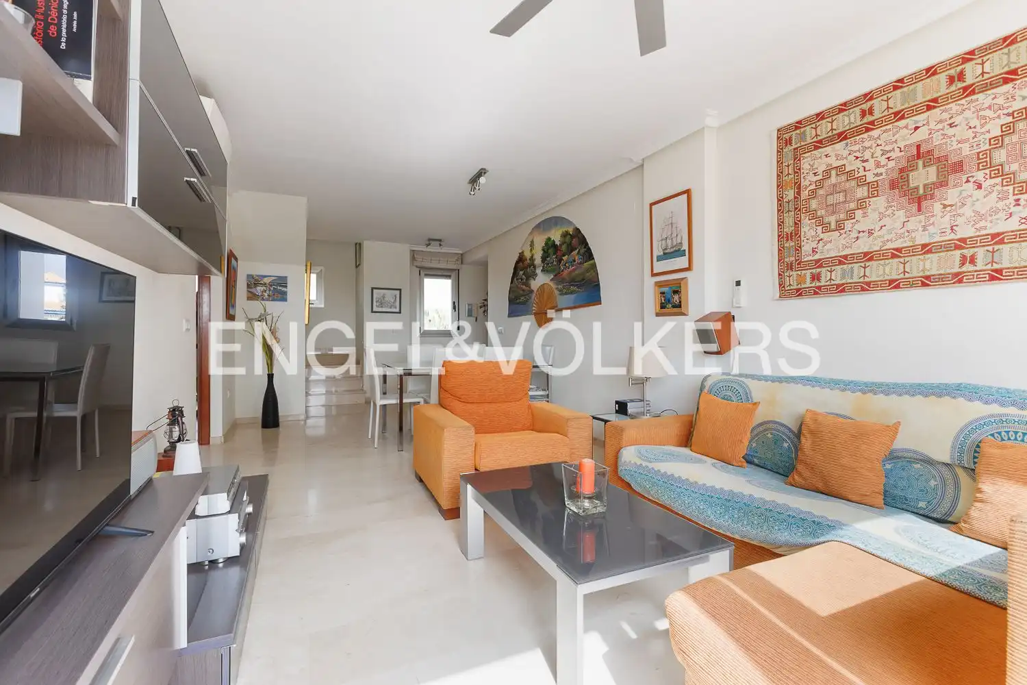 Sala de estar de Ático en venta en Dénia con Aire acondicionado, Calefacción y Jardín privado