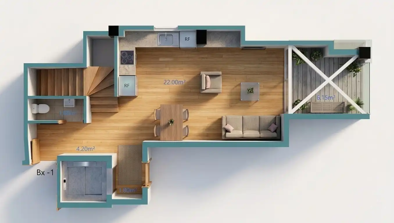 Maisonette zum Verkauf in Badalona mit Klimaanlage, Heizung und Parkett