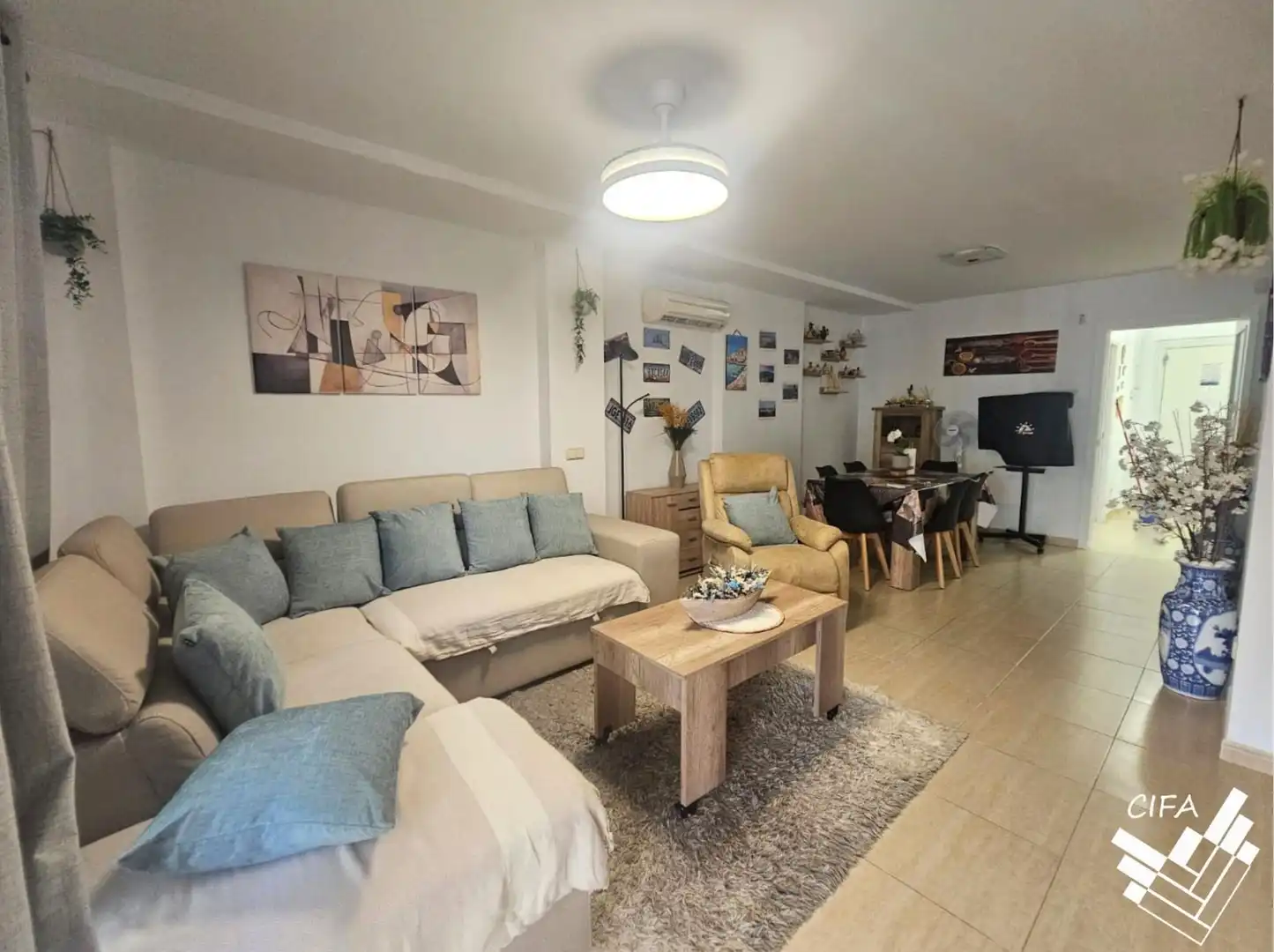 Sala d'estar de Apartament en venda en San Jorge / Sant Jordi amb Aire condicionat, Calefacció i Jardí privat