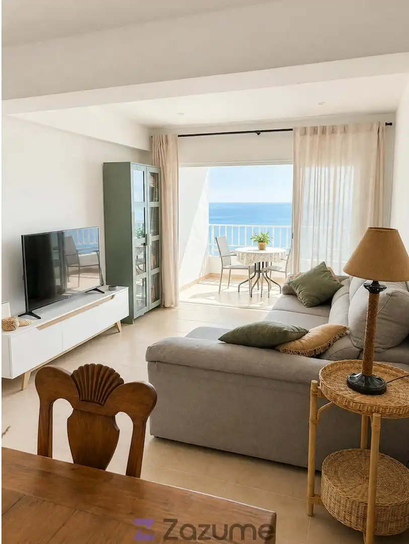Wohnzimmer von Wohnung zur Miete in El Puig de Santa Maria mit Privatgarten, Terrasse und Schwimmbad