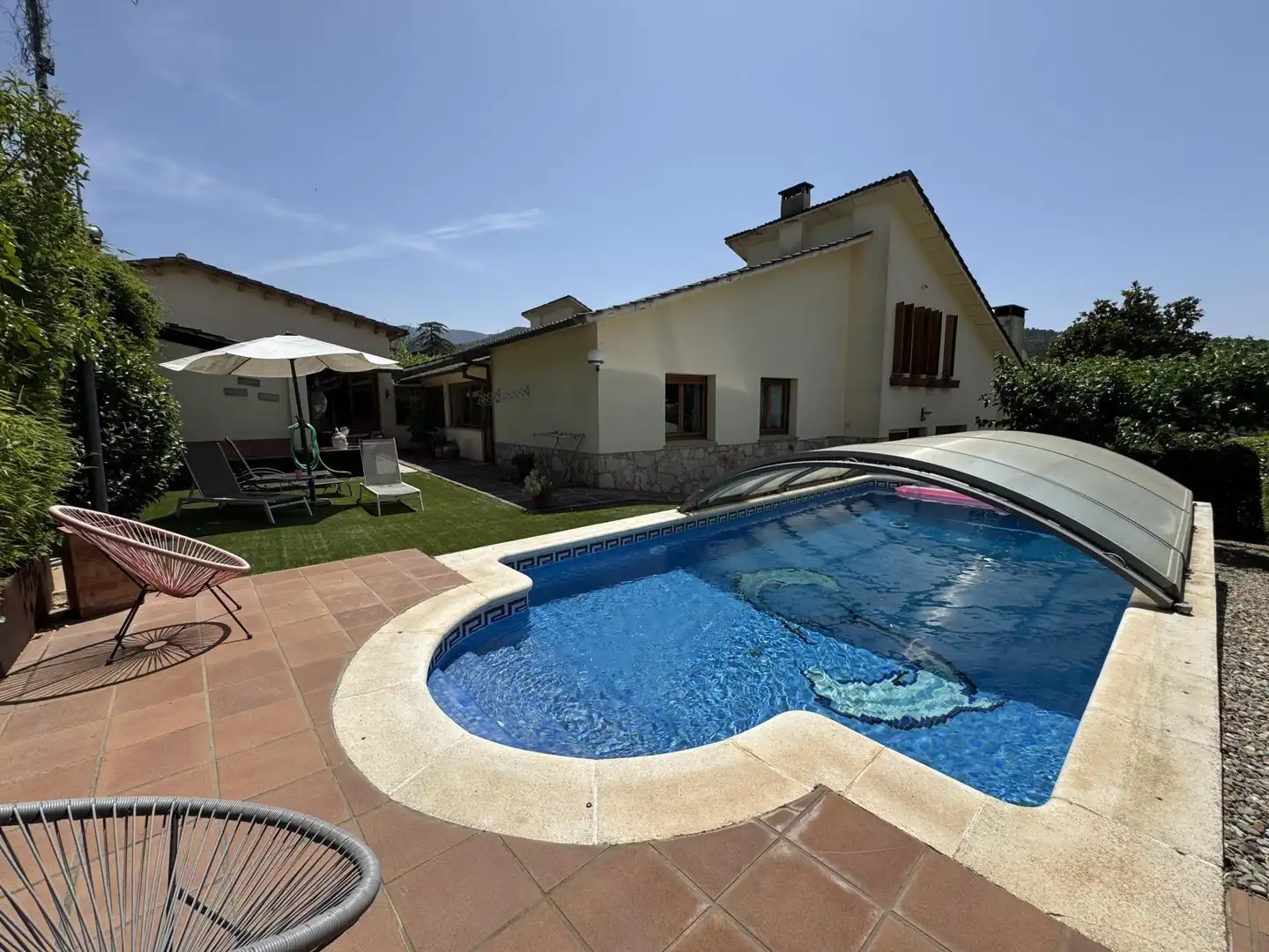 Swimming pool of Houses for sale in Aiguafreda  with Heating, Terrace and Swimming Pool