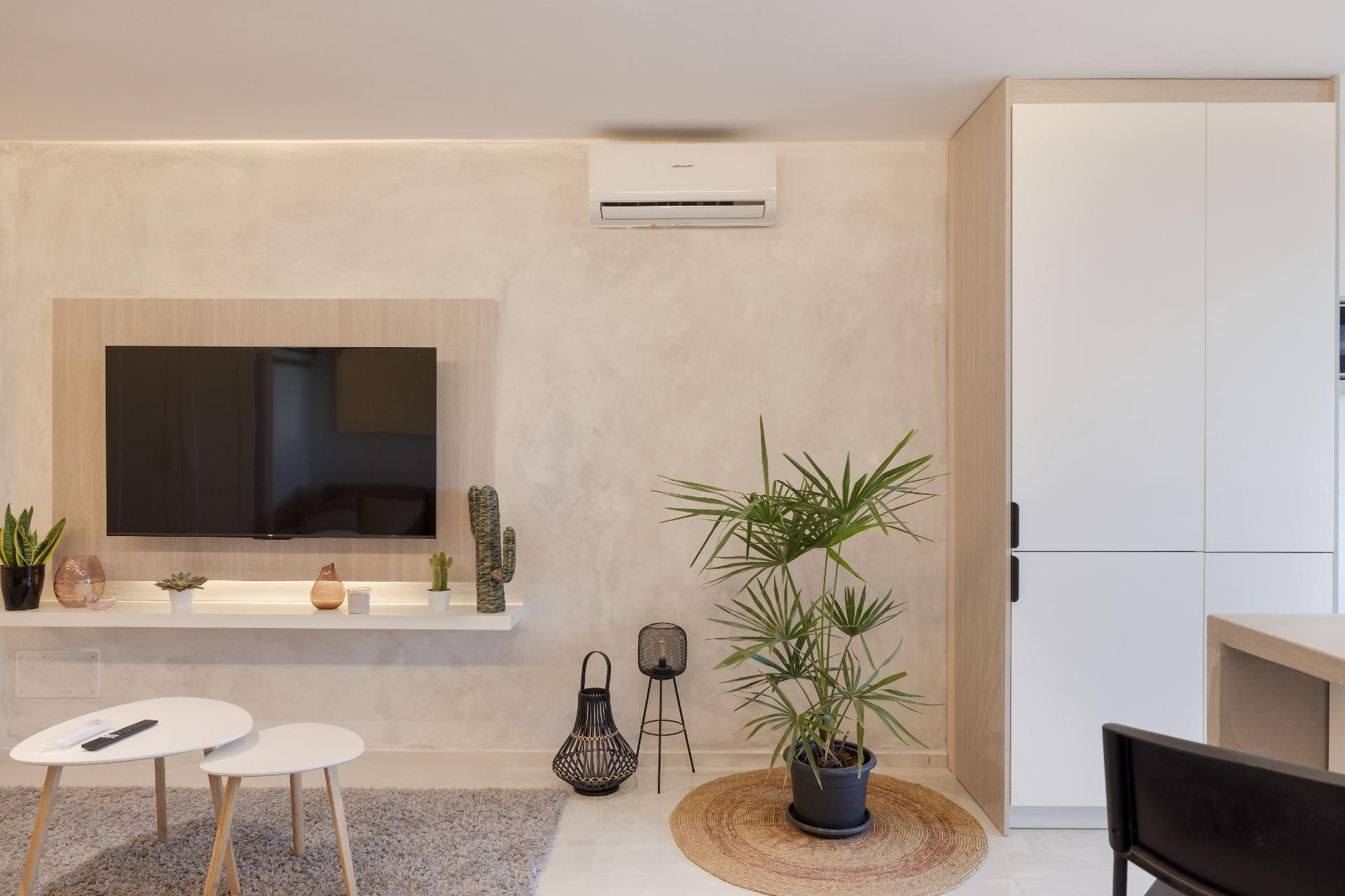 Sala de estar de Estudio en venta en Mijas con Jardín privado, Terraza y Piscina comunitaria