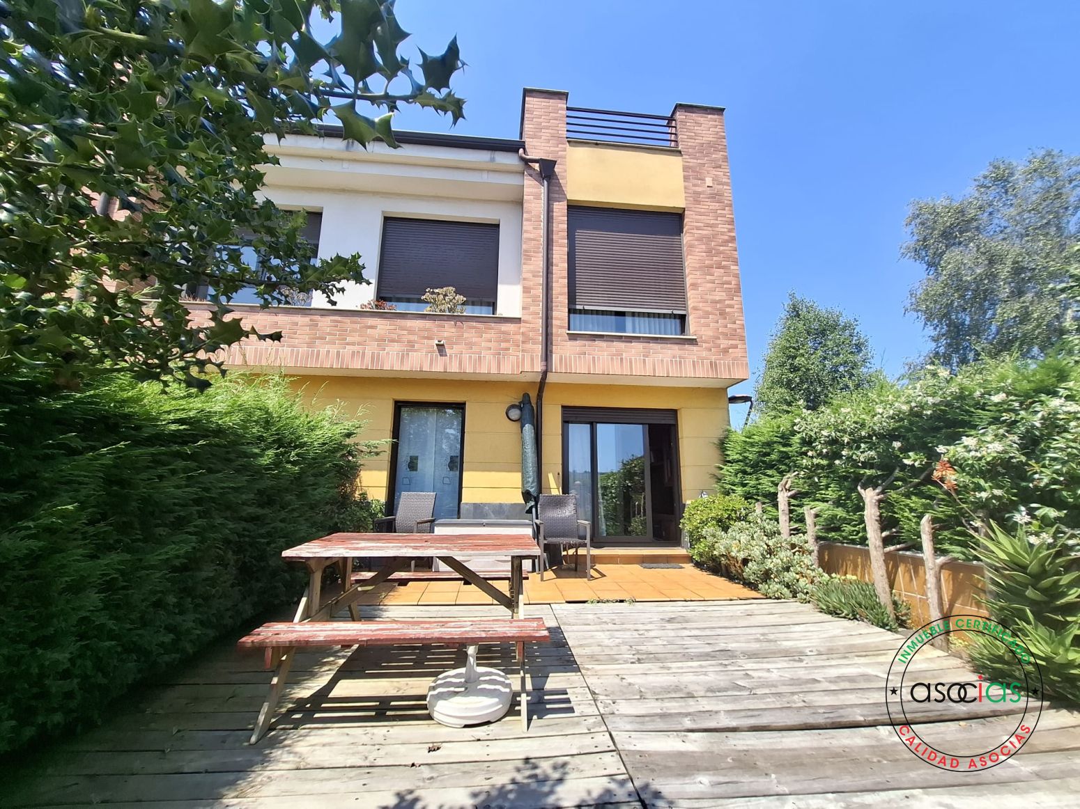 Garden of Single-family semi-detached for sale in Gijón   with Heating, Private garden and Terrace