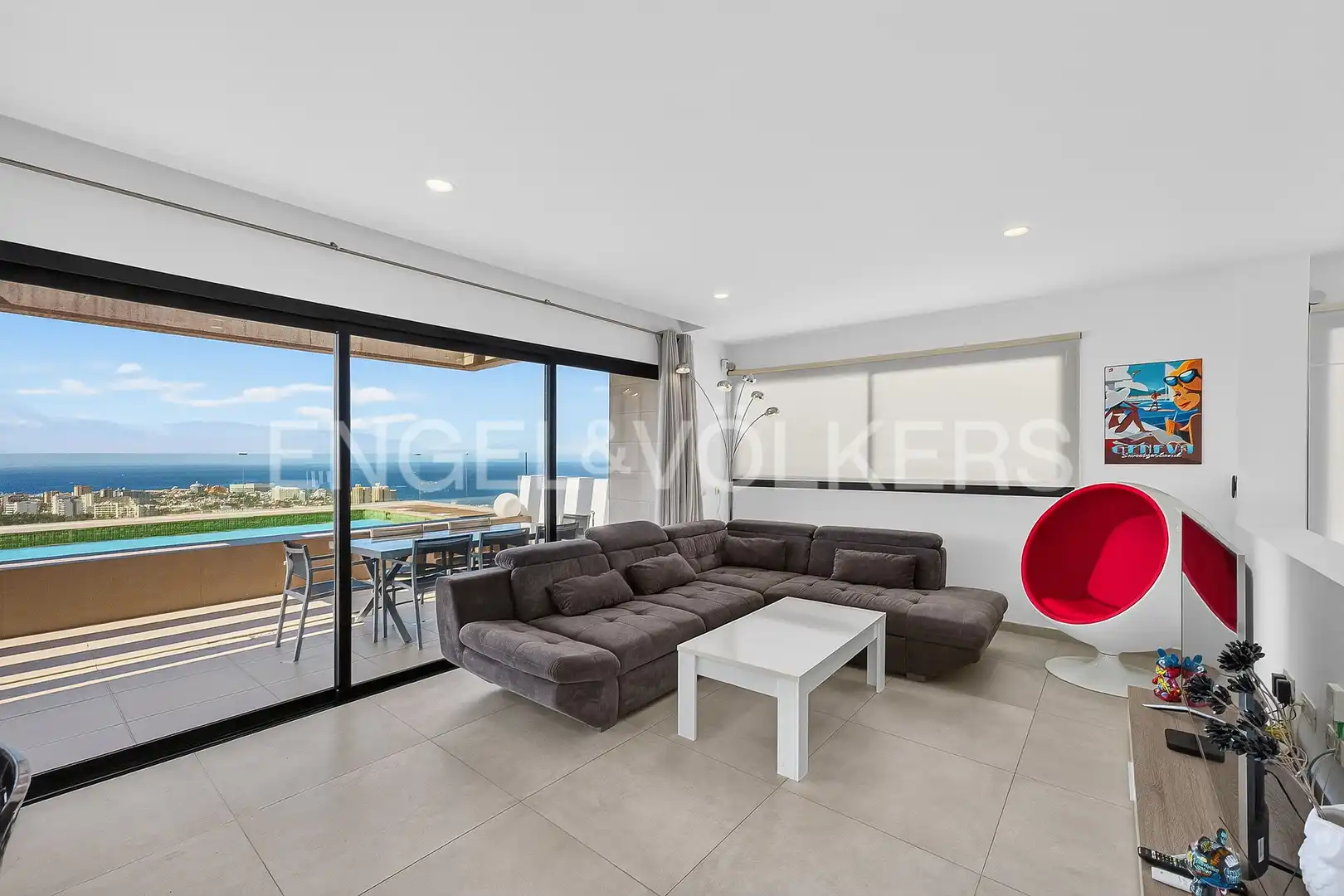 Wohnzimmer von Wohnung zum Verkauf in Adeje mit Klimaanlage, Terrasse und Schwimmbad