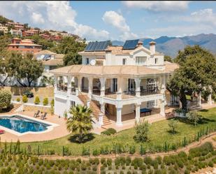 Vista exterior de Casa o xalet en venda en Ojén amb Jardí privat, Terrassa i Piscina