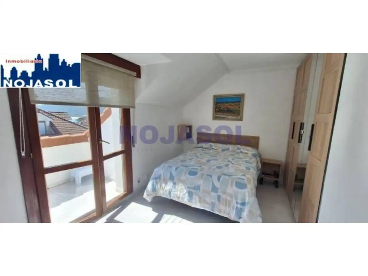 Schlafzimmer von Dachboden zur Miete in Noja mit Heizung, Terrasse und Möbliert