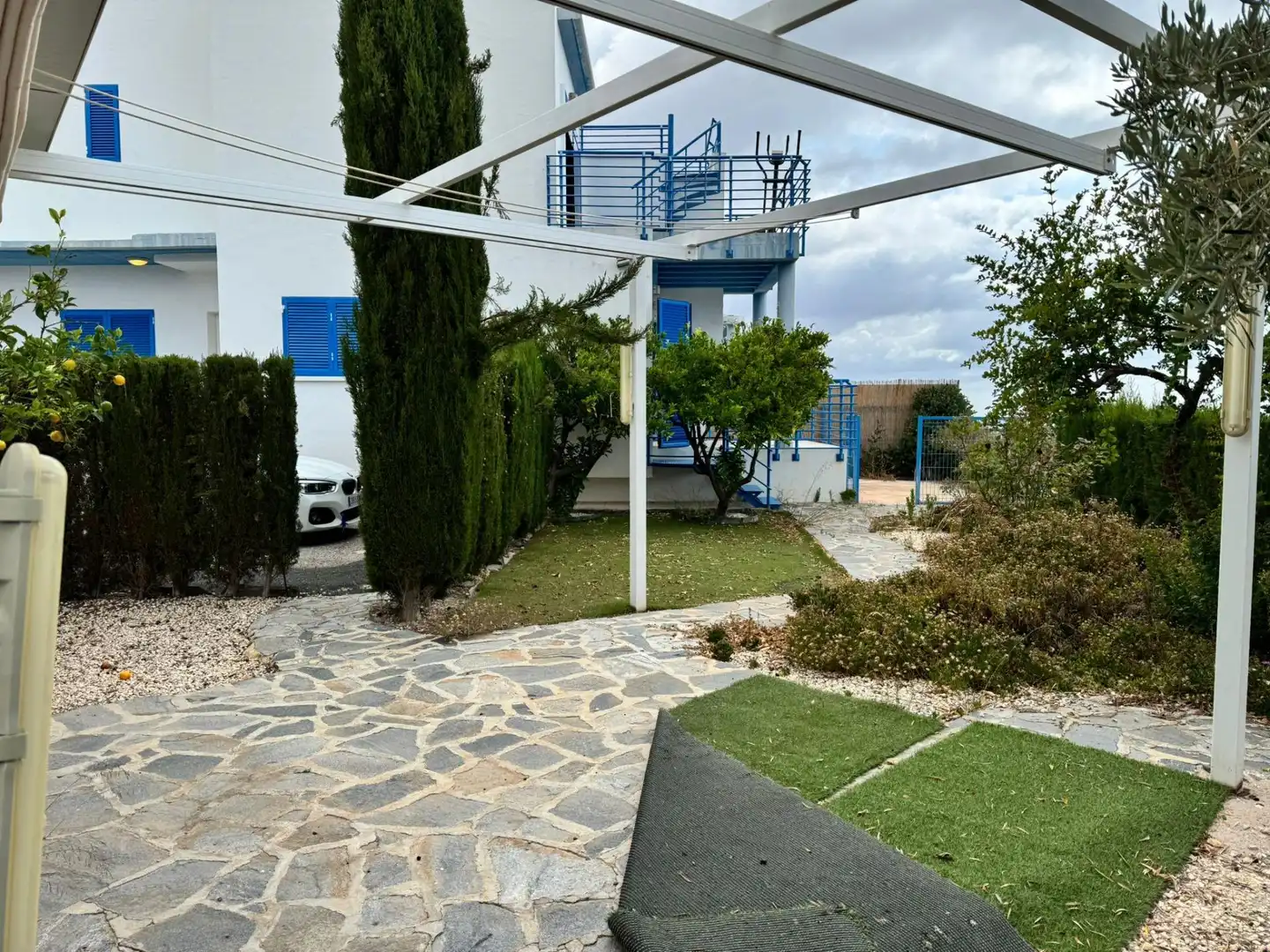 Terrasse von Einfamilien-Reihenhaus zur Miete in Villajoyosa / La Vila Joiosa mit Klimaanlage, Privatgarten und Terrasse