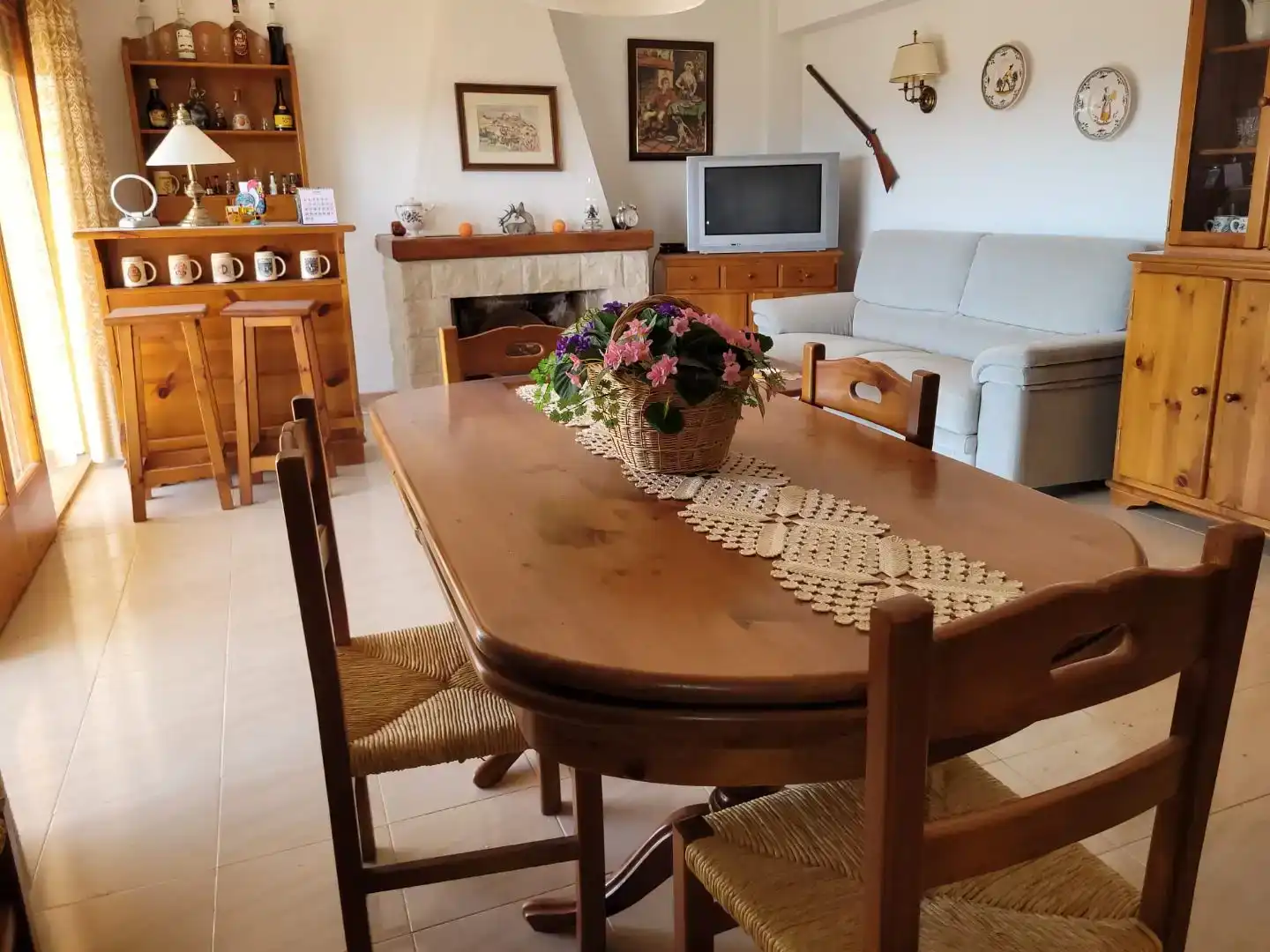 Esszimmer von Wohnung zum Verkauf in La Fresneda mit Klimaanlage, Privatgarten und Abstellraum