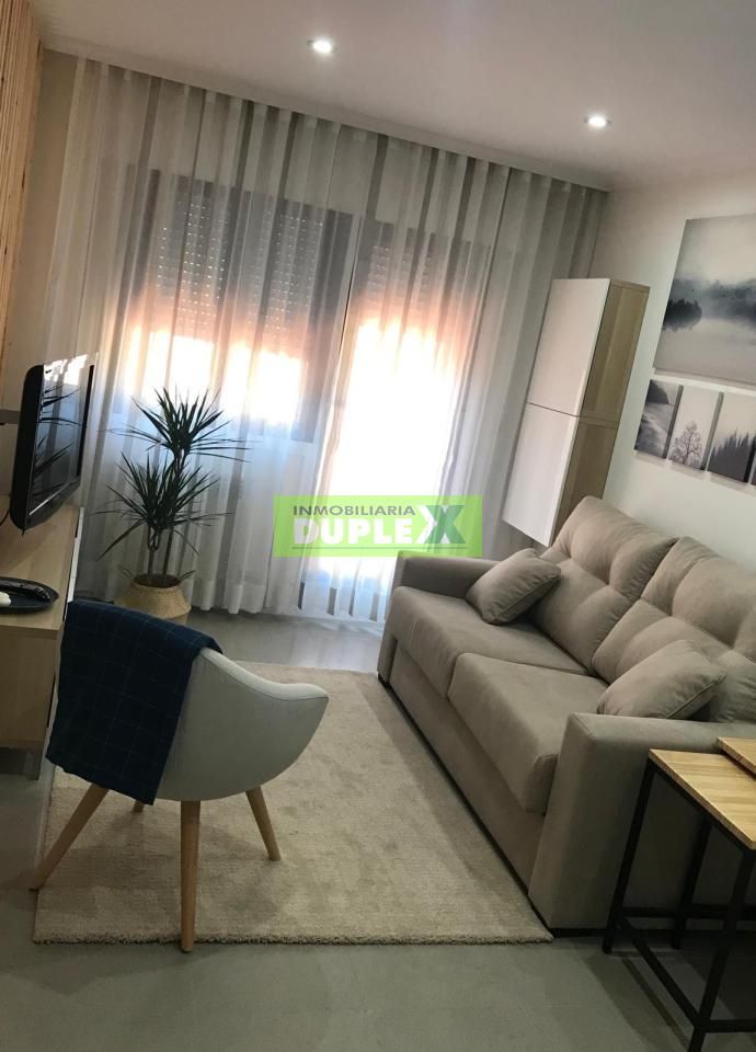 Sala d'estar de Apartament de lloguer en Poio amb Calefacció, Terrassa i Moblat