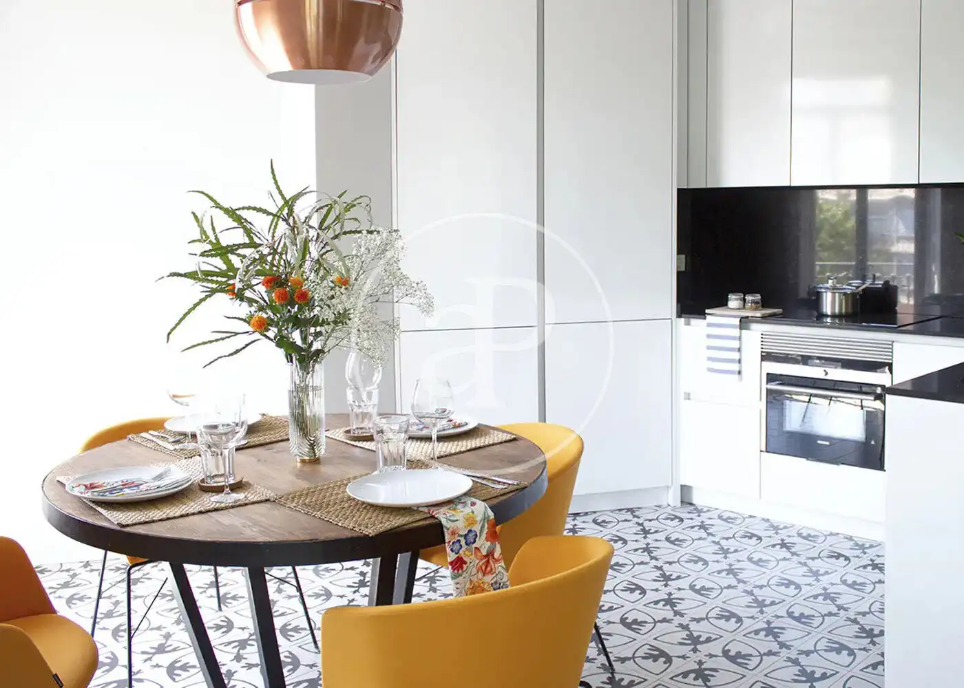 Esszimmer von Wohnung zur Miete in Madrid mit Klimaanlage, Heizung und Möbliert