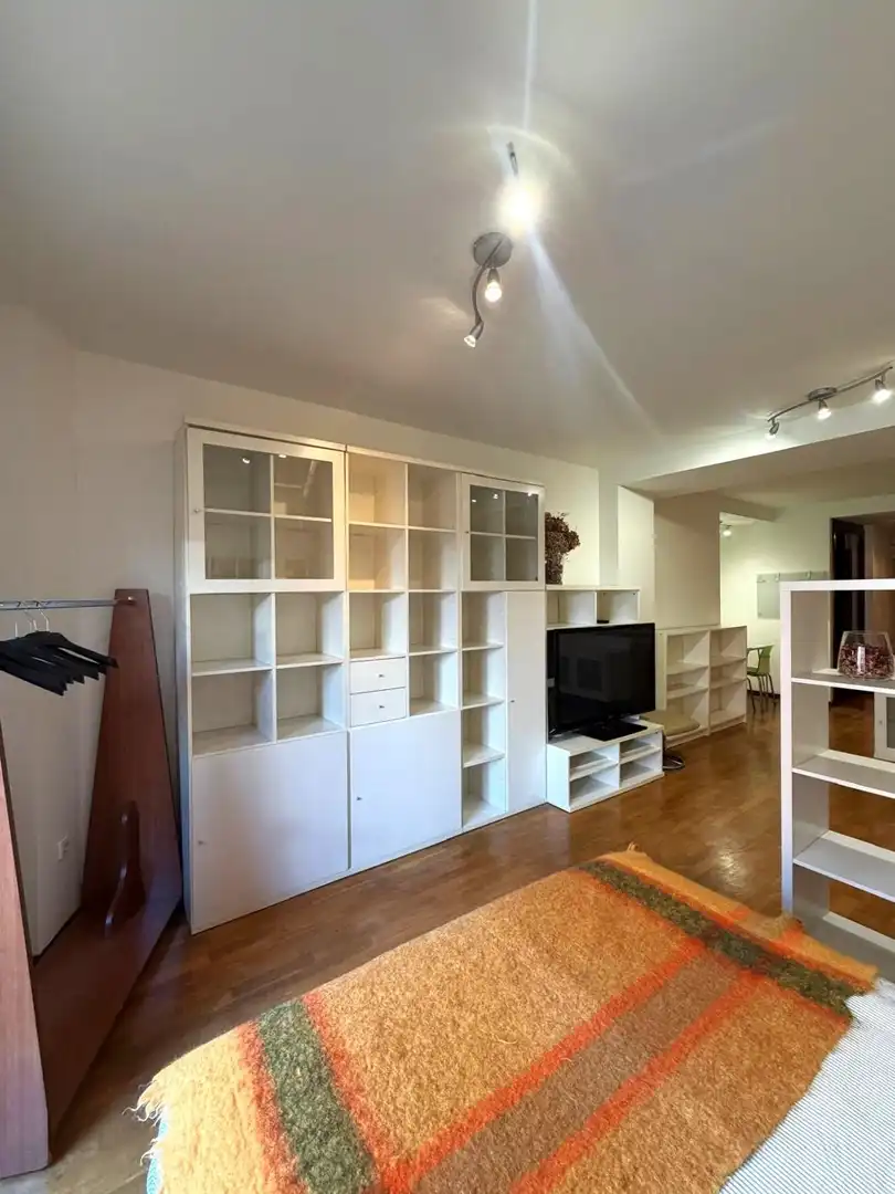 Sala d'estar de Estudi de lloguer en Oviedo  amb Calefacció, Terrassa i Moblat