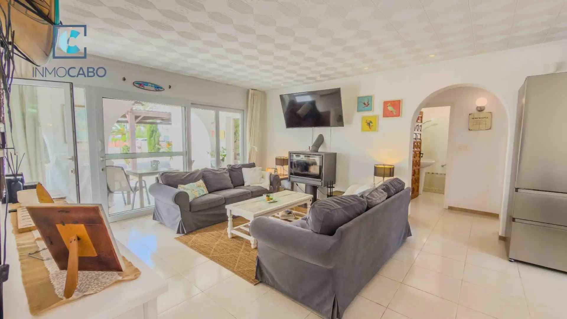 Sala de estar de Casa o chalet en venta en La Manga del Mar Menor con Aire acondicionado, Jardín privado y Piscina