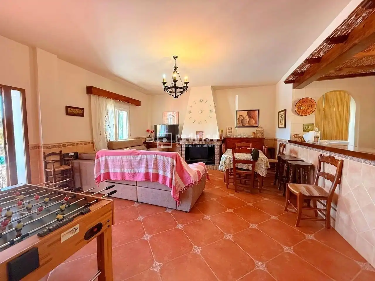Wohnzimmer von Haus oder Chalet zur Miete in Almogía mit Heizung, Privatgarten und Terrasse