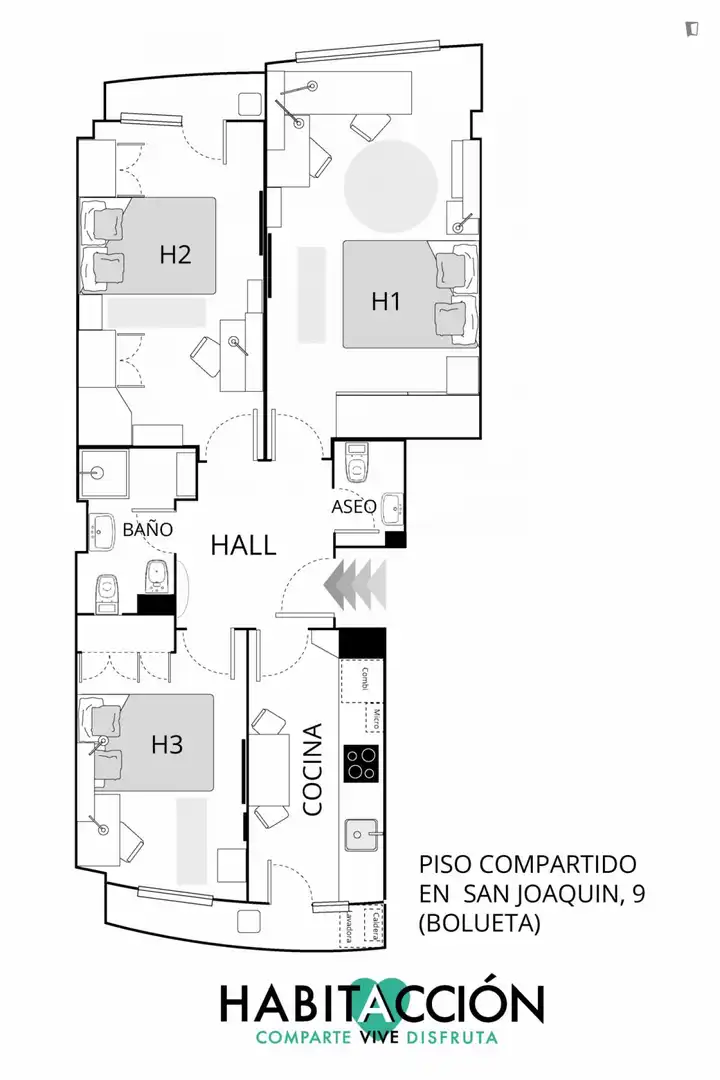 Room in Bolueta
