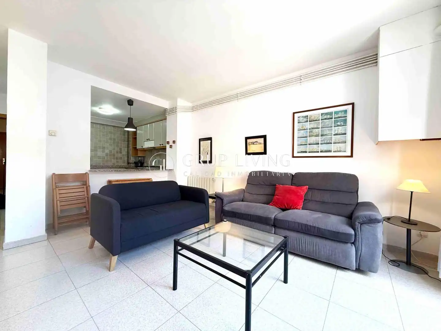 Sala de estar de Piso en venta en Sitges con Aire acondicionado, Calefacción y Amueblado