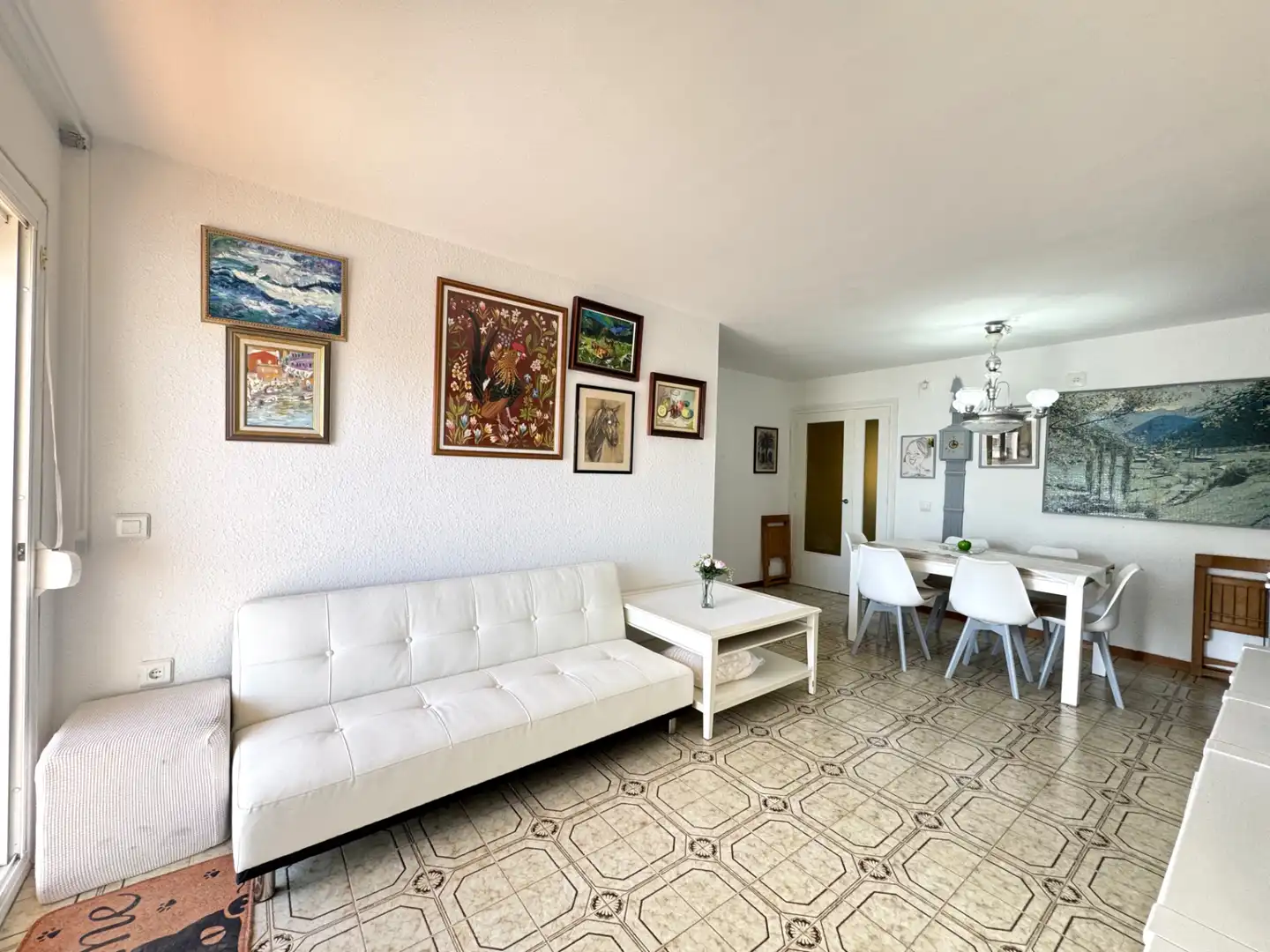 Living room of Flat for sale in Santa Susanna  with Terrace, Furnished and Balcony