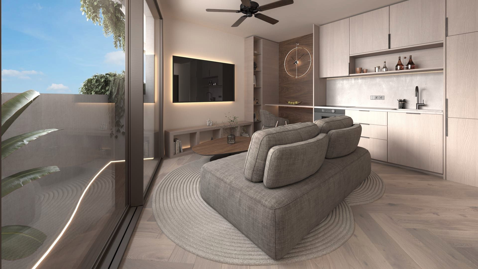 Sala d'estar de Pis en venda en Mijas amb Aire condicionat i Balcó