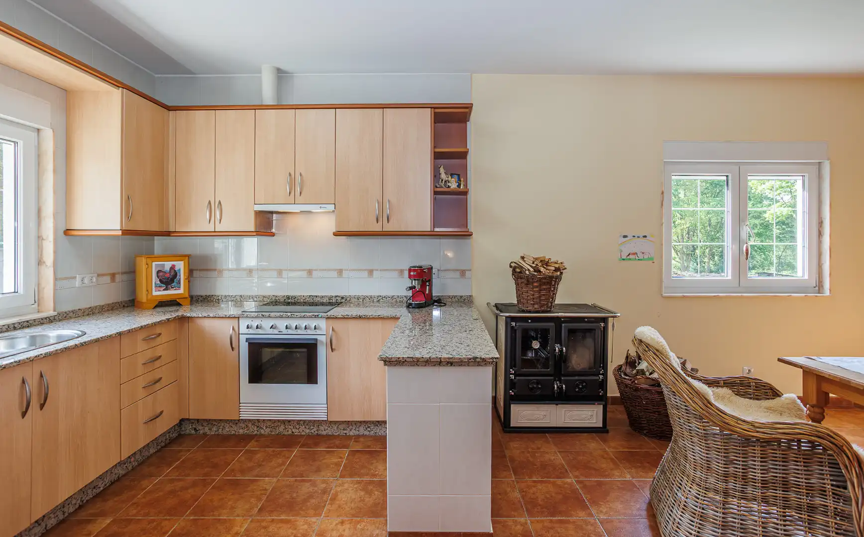 Cocina de Casa o chalet en venta en Pol con Amueblado