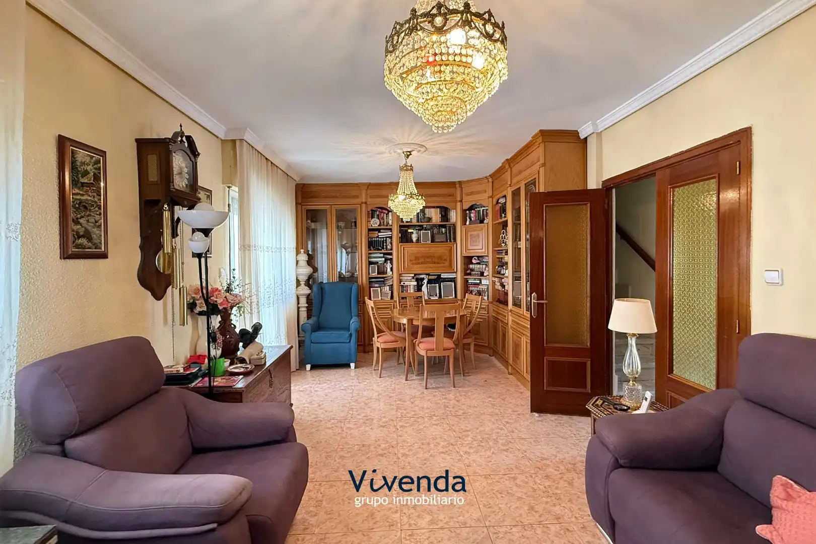 Sala de estar de Casa adosada en venta en Humanes de Madrid con Calefacción, Jardín privado y Terraza