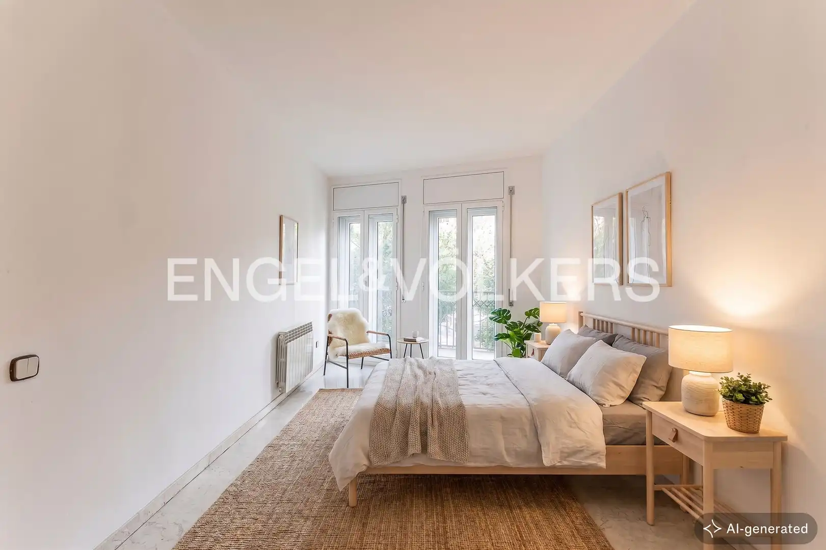 Schlafzimmer von Wohnung zum Verkauf in Barcelona mit Klimaanlage, Heizung und Terrasse