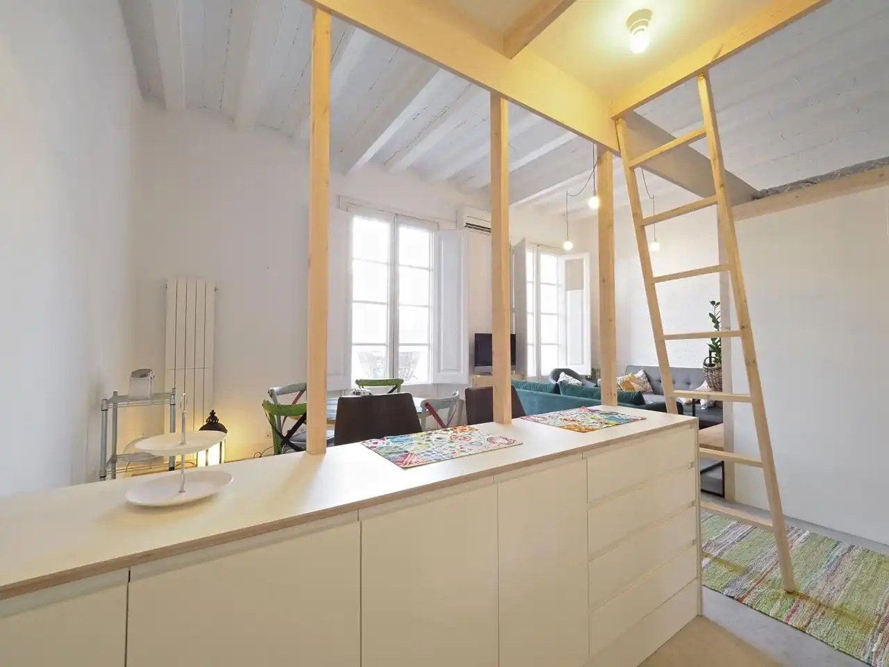 Wohnzimmer von Loft zur Miete in Eixample