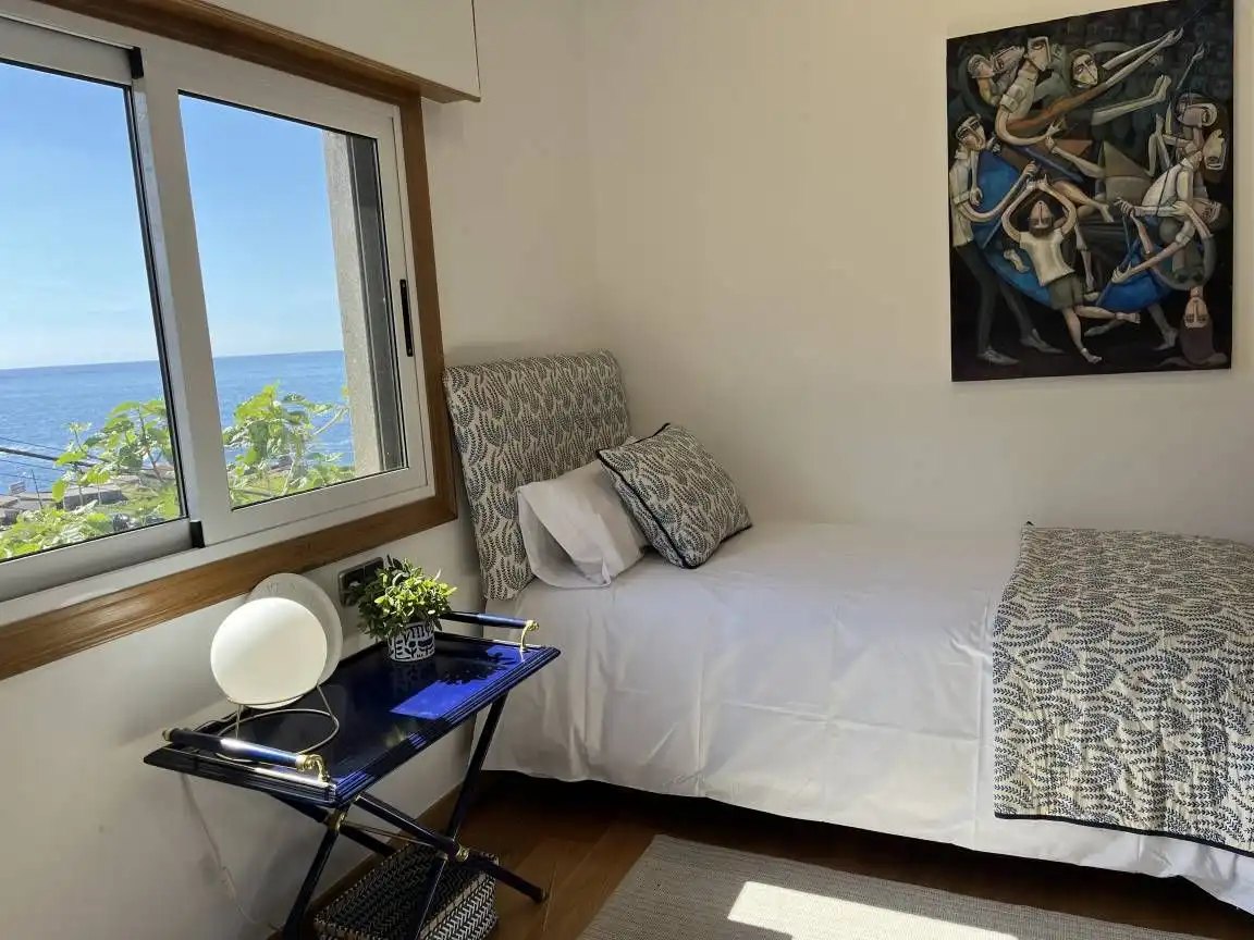 Habitación de Finca rústica de alquiler en Baiona con Jardín privado, Terraza y Piscina