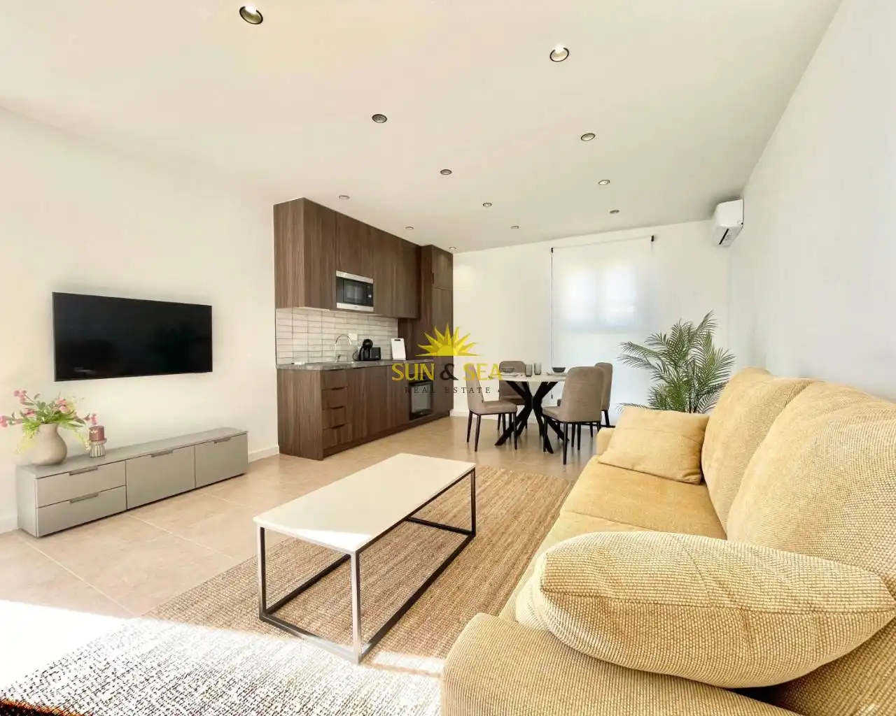 Sala d'estar de Àtic de lloguer en Murcia amb Aire condicionat, Calefacció i Terrassa