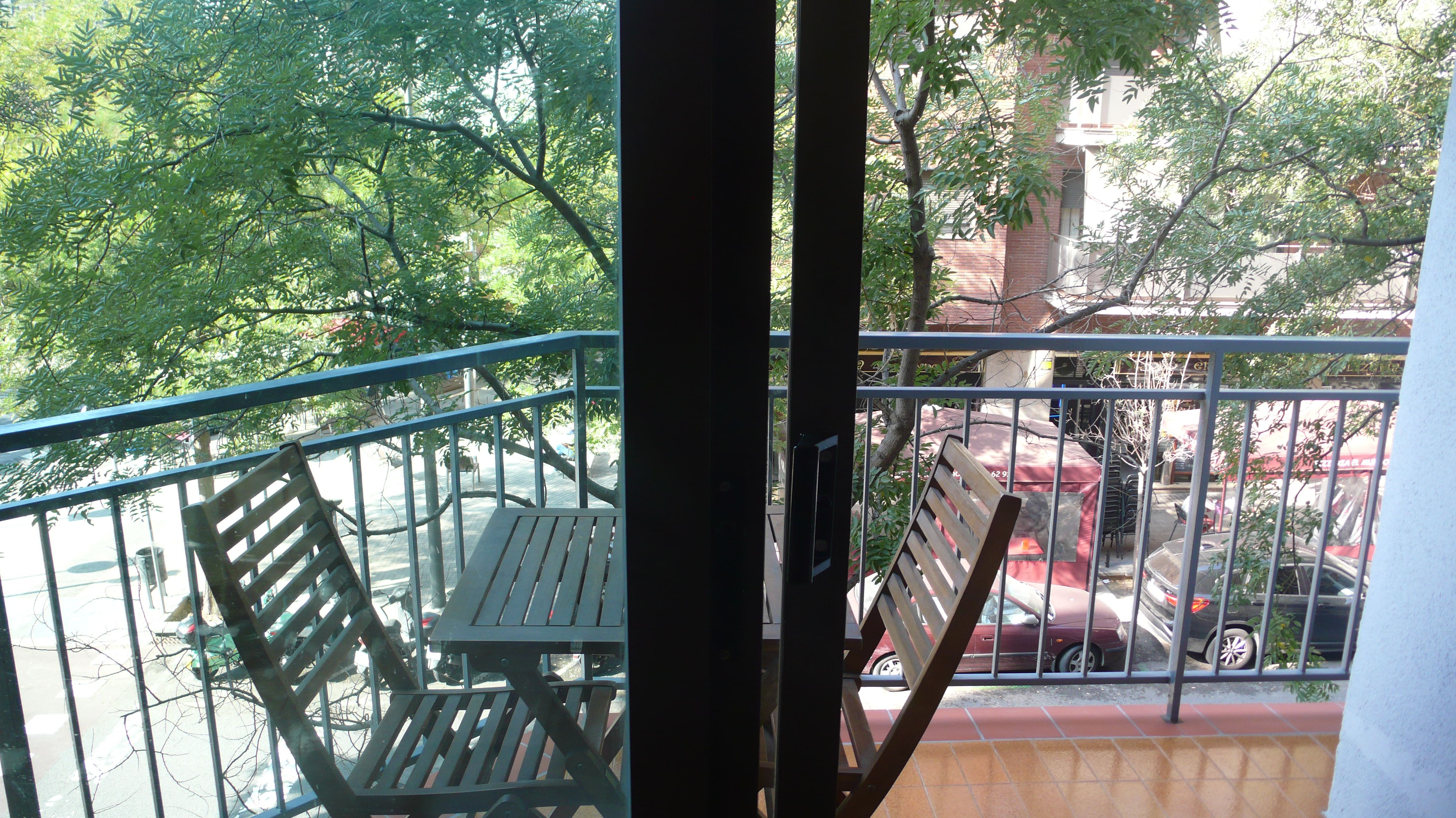 Balcony of Flat for sale in  Barcelona Capital  with Air Conditioner, Parquet flooring and Terrace