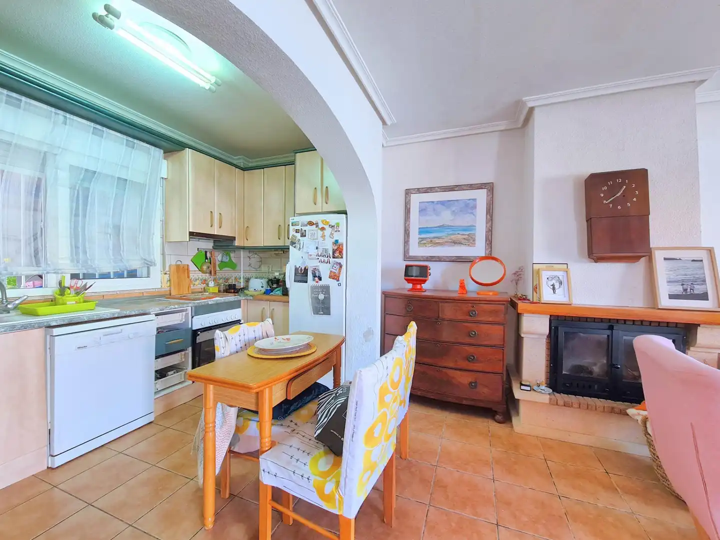 Cocina de Casa adosada en venta en Cartagena con Terraza, Amueblado y Piscina comunitaria