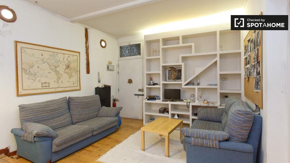 Sala d'estar de Pis de lloguer en  Madrid Capital amb Aire condicionat, Calefacció i Moblat
