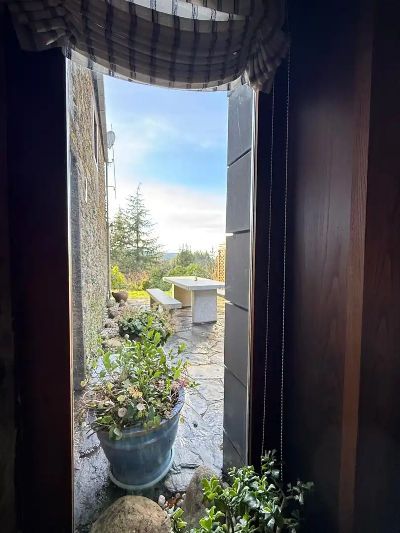 Terraza de Finca rústica en venta en Monfero con Calefacción, Jardín privado y Amueblado