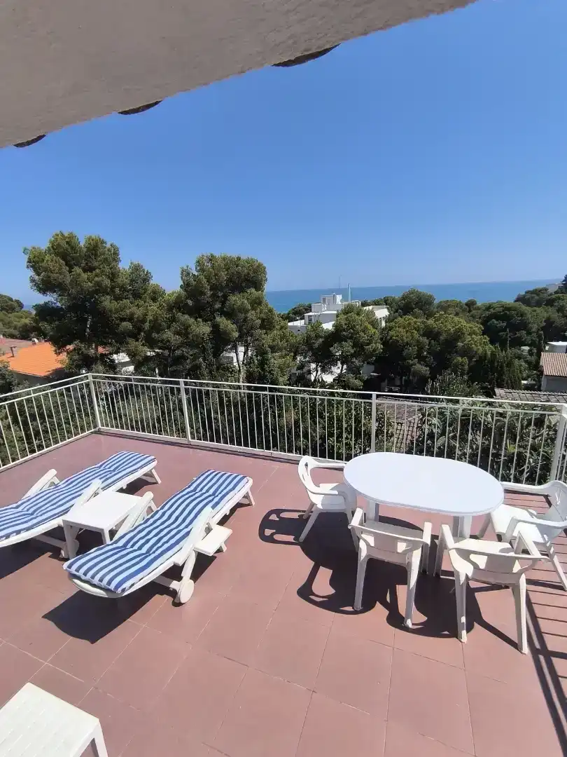 Terrassa de Apartament de lloguer en Oropesa del Mar / Orpesa amb Aire condicionat, Moblat i Forn