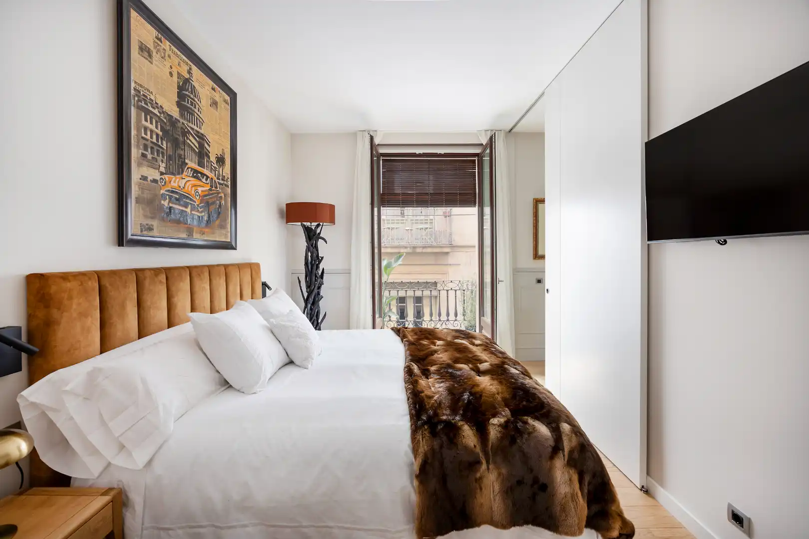 Dormitori de Apartament de lloguer en Barcelona amb Aire condicionat, Calefacció i Parquet
