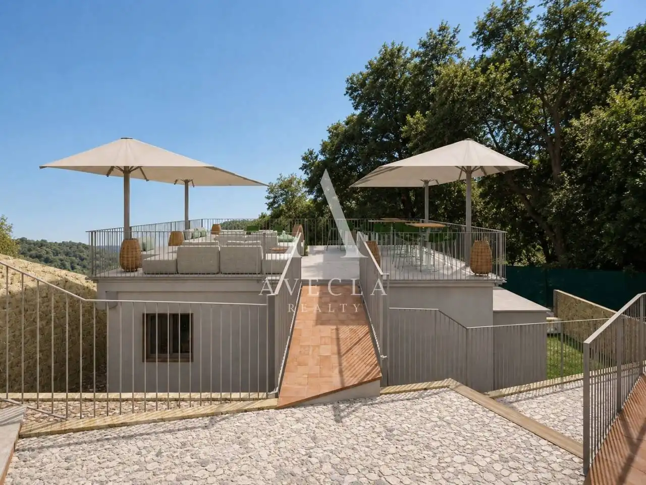 Terrassa de Casa o xalet en venda en Sant Cugat del Vallès amb Jardí privat i Piscina