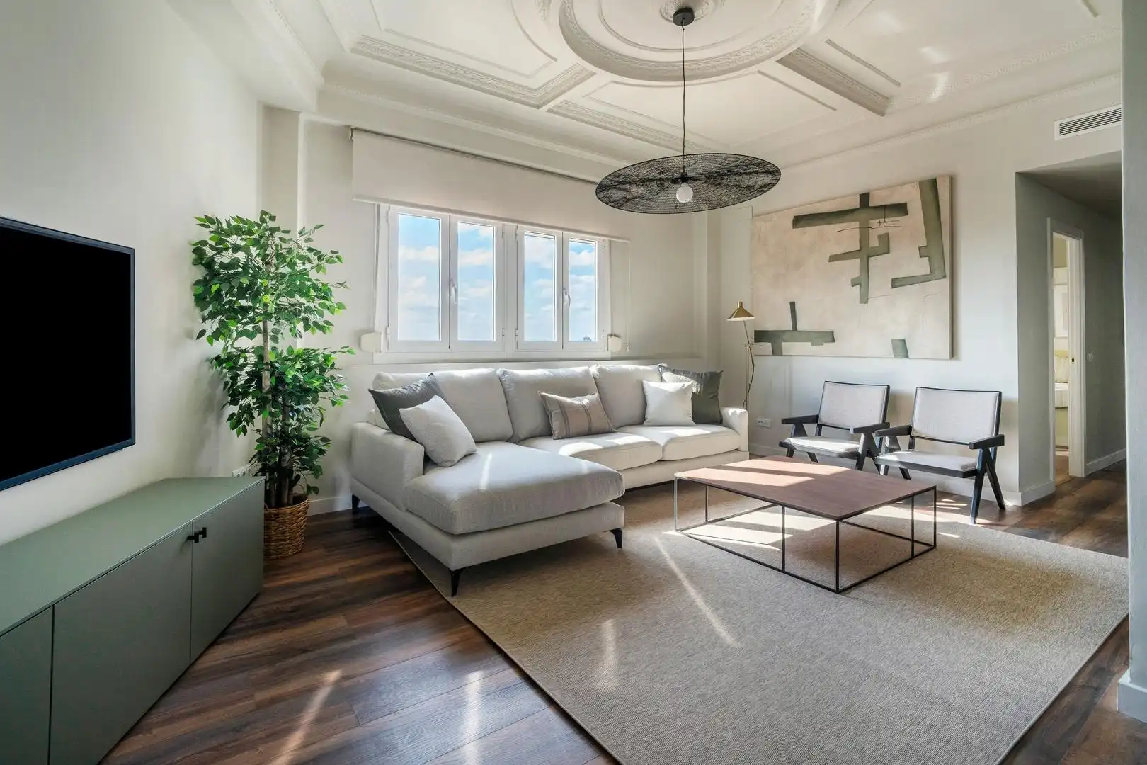 Living room of Attic for rent in Valencia  with Air Conditioner, Heating and Terrace