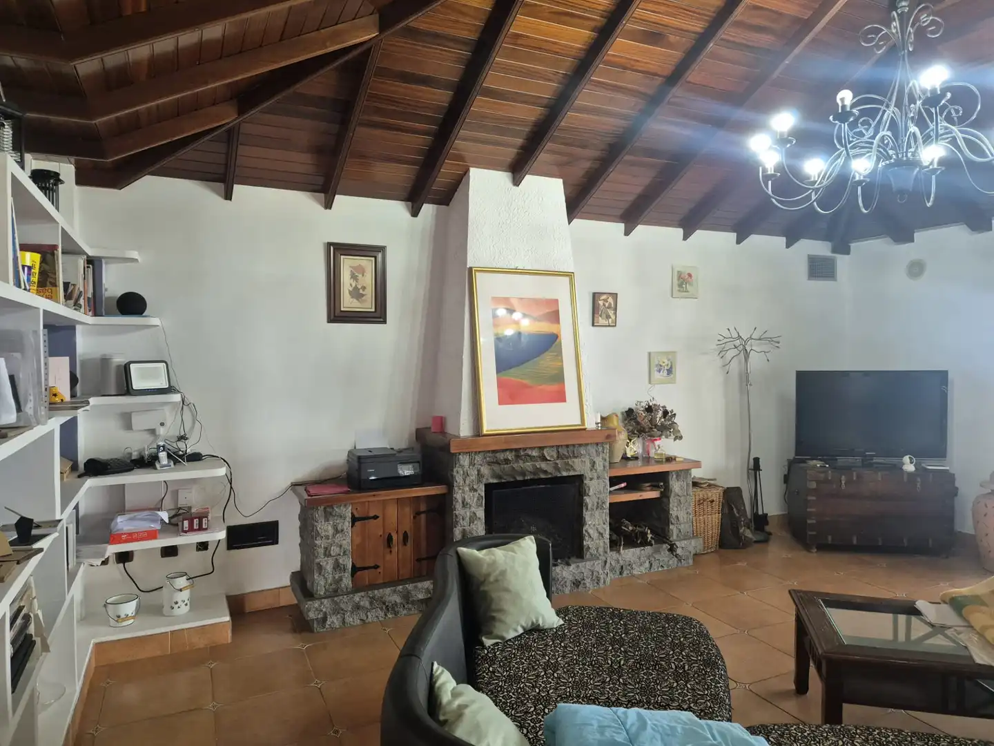 Sala de estar de Casa o chalet en venta en Vilaflor de Chasna con Jardín privado, Terraza y Piscina
