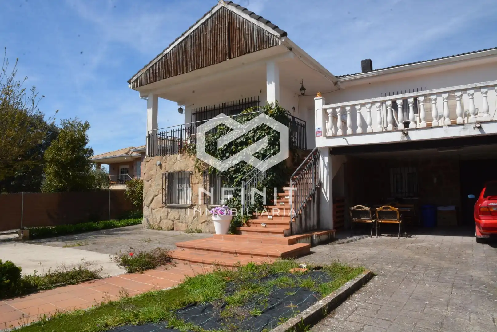 Vista exterior de Casa o chalet en venta en Valdeaveruelo con Calefacción, Jardín privado y Terraza