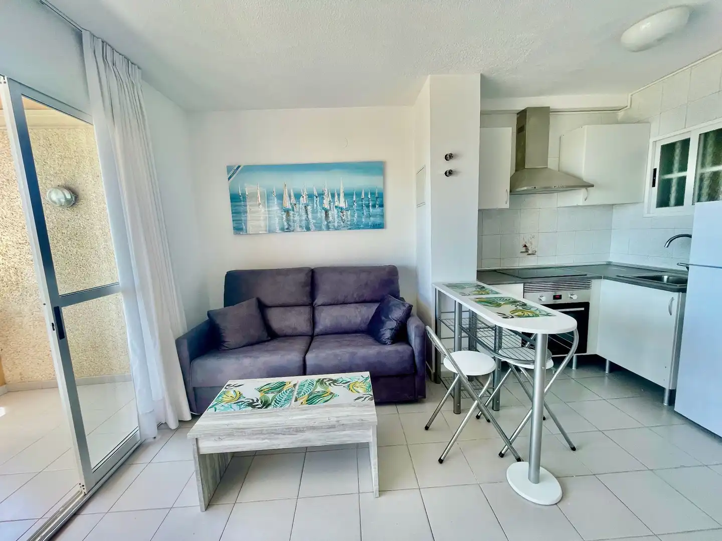 Wohnzimmer von Wohnungen zur Miete in Benidorm mit Klimaanlage, Möbliert und Gemeinschaftspool