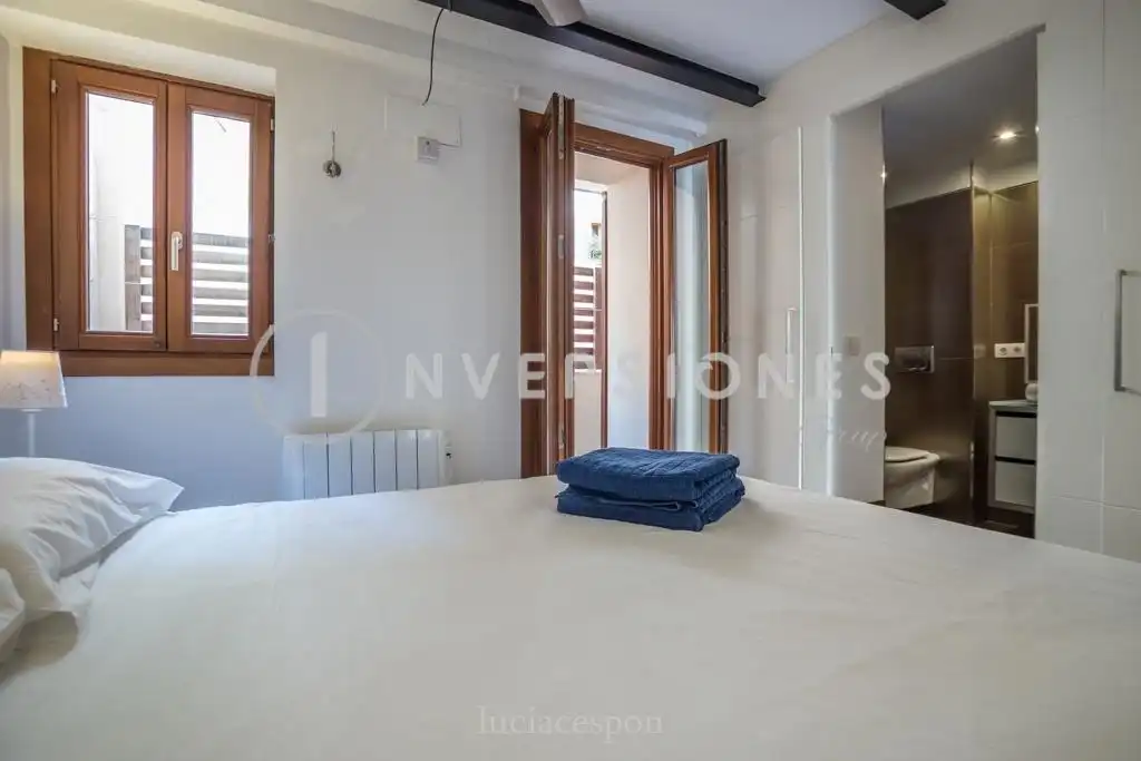 Schlafzimmer von Wohnung zum Verkauf in  Palma de Mallorca mit Klimaanlage, Möbliert und Balkon
