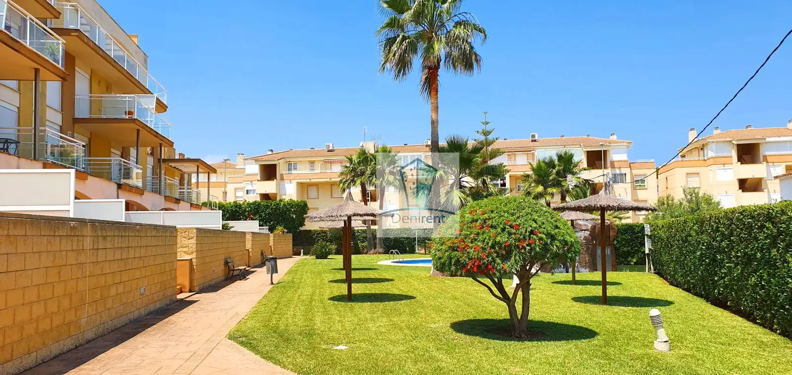 Garten von Wohnungen zur Miete in Dénia mit Klimaanlage, Heizung und Terrasse