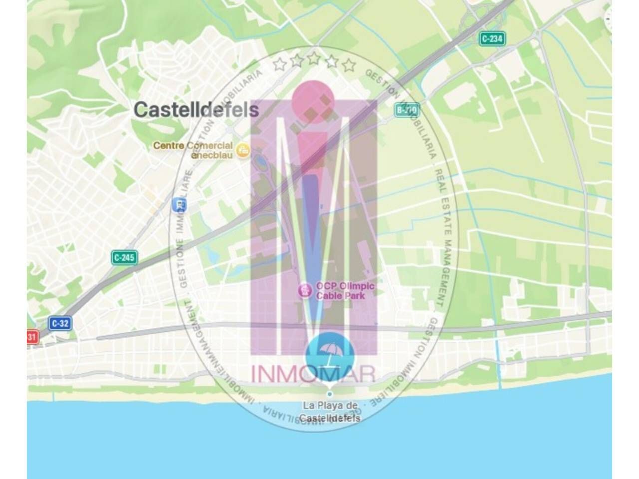 Vista exterior de Casa adosada en venda en Castelldefels amb Calefacció i Piscina comunitària