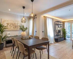Dining room of Flat to rent in  Madrid Capital  with Heating, Parquet flooring and Terrace