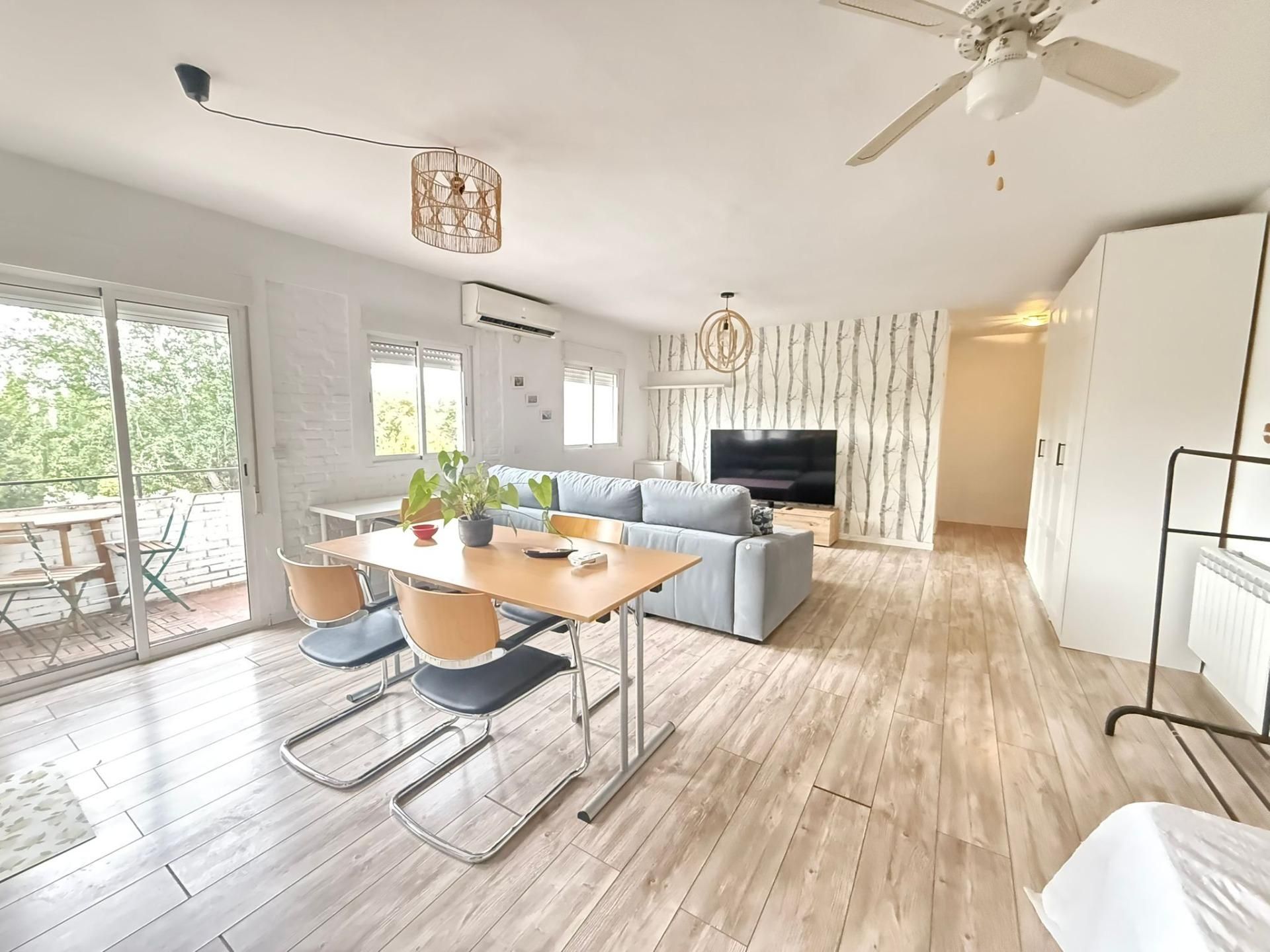 Living room of Flat to rent in  Madrid Capital  with Air Conditioner, Heating and Terrace