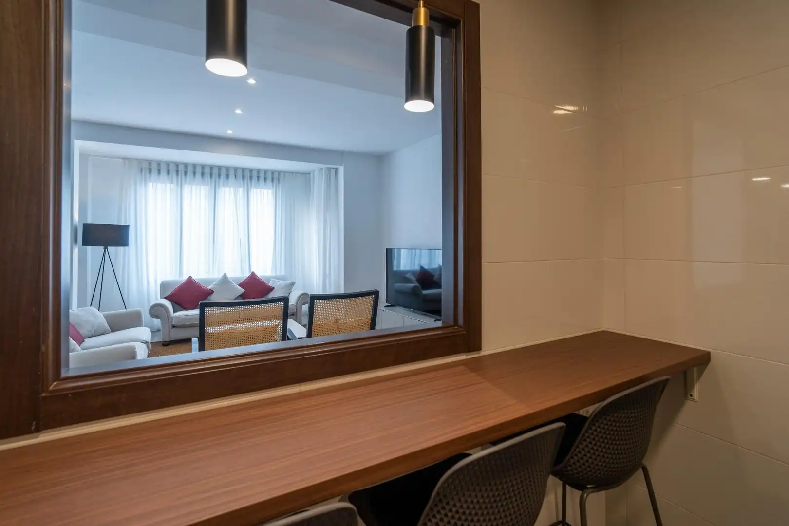 Dining room of Flat for rent in Valencia  with Air Conditioner, Heating and Furnished