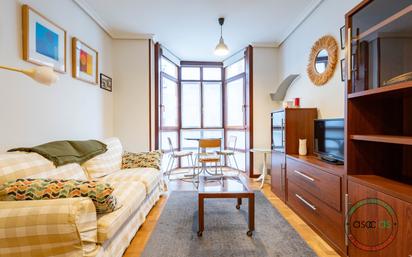 Living room of Flat for sale in Gijón   with Heating, Parquet flooring and Storage room