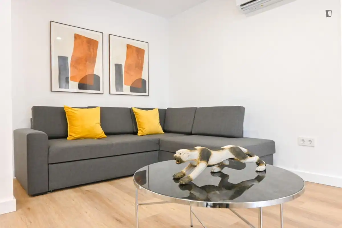 Wohnzimmer von Wohnungen zur Miete in Madrid mit Klimaanlage, Heizung und Möbliert