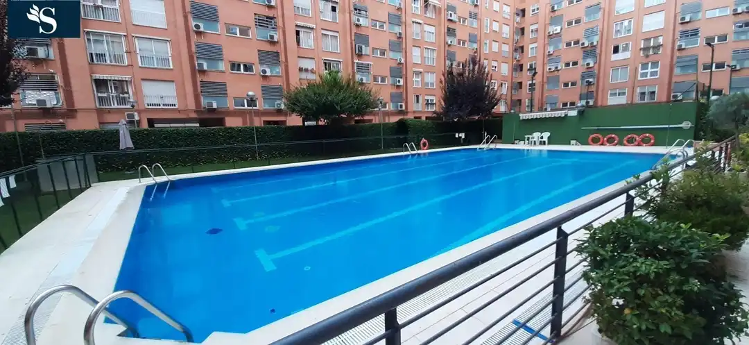 Piscina de Piso de alquiler en  Madrid Capital con Aire acondicionado, Calefacción y Jardín privado