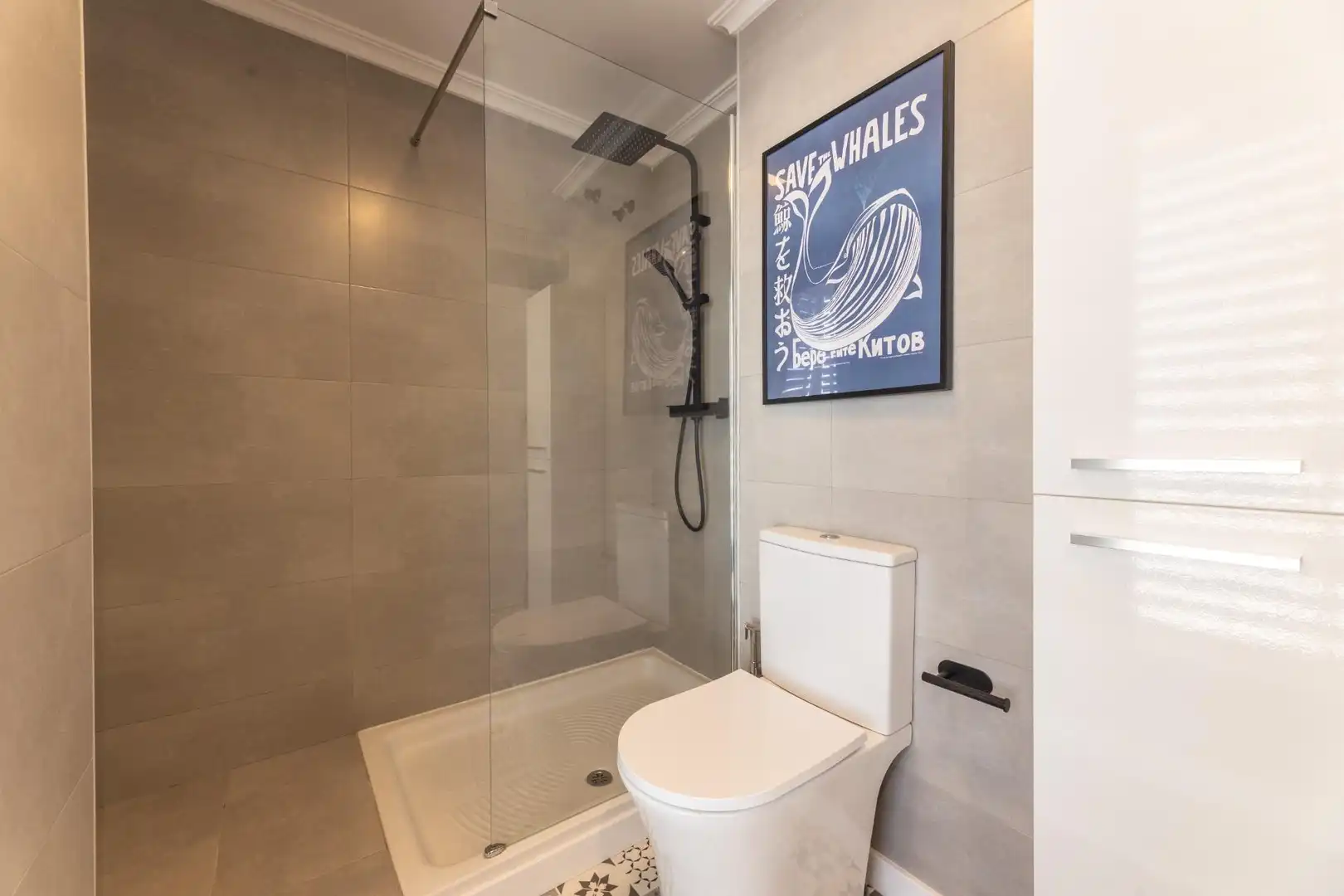 Bathroom of Apartments for rent in Calpe / Calp  with Air Conditioner, Parquet flooring and Terrace